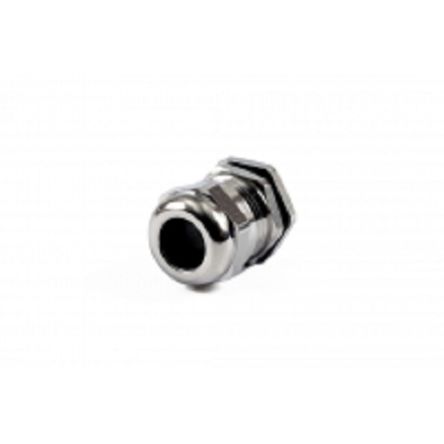 Hammond 1427BCG Series Grey Nickel Plated Brass Cable Gland, M20 Thread, 6mm min., 12mm max., IP68 [1427BCGM20]; 256-5544