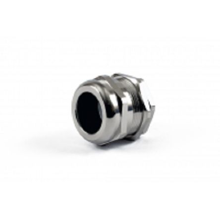 Hammond 1427BCG Series Grey Nickel Plated Brass Cable Gland, M32 Thread, 18mm min., 25mm max., IP68 [1427BCGM32]; 256-5547