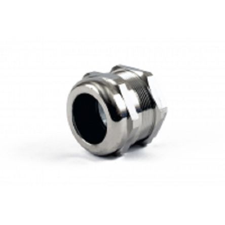 Hammond 1427BCG Series Grey Nickel Plated Brass Cable Gland, M40 Thread, 22mm min., 32mm max., IP68 [1427BCGM40]; 256-5548