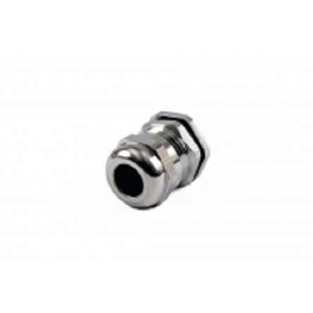 Hammond 1427BCG Series Grey Nickel Plated Brass Cable Gland, PG11 Thread, 5mm min., 10mm max., IP68 [1427BCGPG11]; 256-5551
