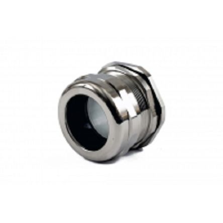 Hammond 1427BCG Series Grey Nickel Plated Brass Cable Gland, PG42 Thread, 32mm min., 38mm max., IP68 [1427BCGPG42]; 256-5557
