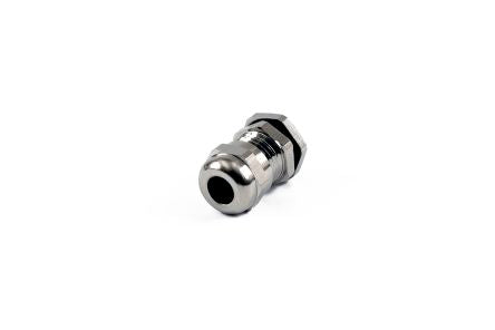Hammond 1427BCG Series Grey Nickel Plated Brass Cable Gland, PG7 Thread, 3mm min., 4mm max., IP68 [1427BCGPG7]; 256-5559