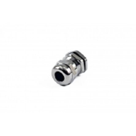 Hammond 1427BCG Series Grey Nickel Plated Brass Cable Gland, PG9 Thread, 4mm min., 8mm max., IP68 [1427BCGPG9]; 256-5560