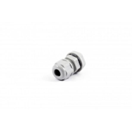 Hammond 1427NCG Series Grey Nylon Cable Gland, M12 Thread, 3mm min., 7mm max., IP68 [1427NCGM12G]; 256-5607