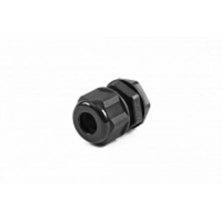 Hammond 1427NCG Series Black Nylon Cable Gland, M16 Thread, 5mm min., 10mm max., IP68 [1427NCGM16LB]; 256-5610