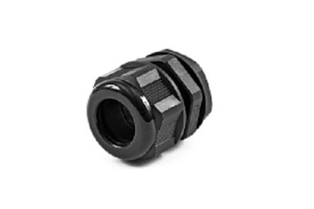 Hammond 1427NCG Series Black Nylon Cable Gland, M25 Thread, 13mm min., 18mm max., IP68 [1427NCGM25B]; 256-5616