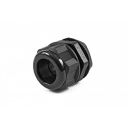 Hammond 1427NCG Series Black Nylon Cable Gland, M32 Thread, 18mm min., 25mm max., IP68 [1427NCGM32B]; 256-5618