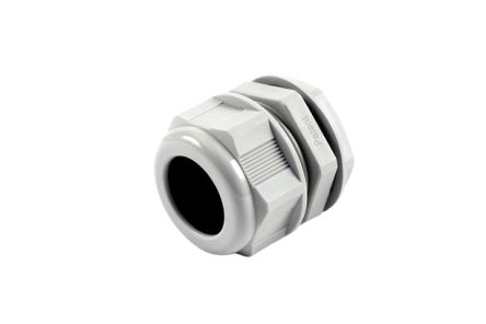 Hammond 1427NCG Series Grey Nylon Cable Gland, M40 Thread, 22mm min., 32mm max., IP68 [1427NCGM40G]; 256-5621