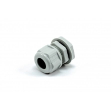 Hammond 1427NCG Series Grey Nylon Cable Gland, PG13.5 Thread, 6mm min., 12mm max., IP68 [1427NCGPG13G]; 256-5631