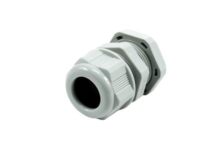 Hammond 1427NCG Series Grey Nylon Cable Gland, PG19 Thread, 12mm min., 15mm max., IP68 [1427NCGPG19G]; 256-5639