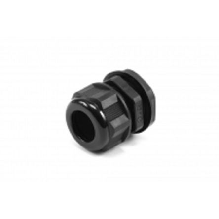 Hammond 1427NCG Series Black Nylon Cable Gland, PG21 Thread, 13mm min., 18mm max., IP68 [1427NCGPG21B]; 256-5640