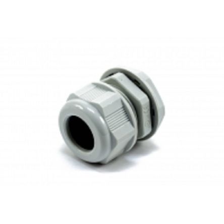 Hammond 1427NCG Series Grey Nylon Cable Gland, PG21 Thread, 13mm min., 18mm max., IP68 [1427NCGPG21G]; 256-5641