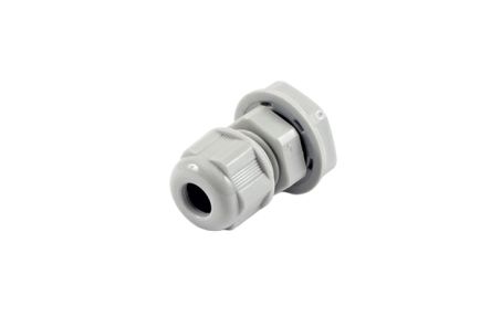 Hammond 1427NCG Series Grey Nylon Cable Gland, PG7 Thread, 3mm min., 7mm max., IP68 [1427NCGPG7G]; 256-5651