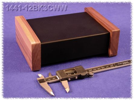 Hammond Steel Chassis, 5in W, 177.8mm L For Use With 1441 Series [1441-12BK3CWW]; 256-5687