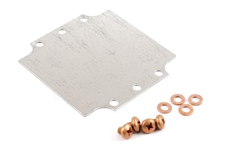 Hammond Steel Mounting Plate, 4.78in W, 119.888mm L for Use with 1590ZGRP121 enclosure [1590ZGRP121PL]; 256-5856