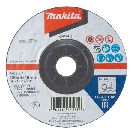 Makita, 100mm Diameter [A-83587]; 256-5912
