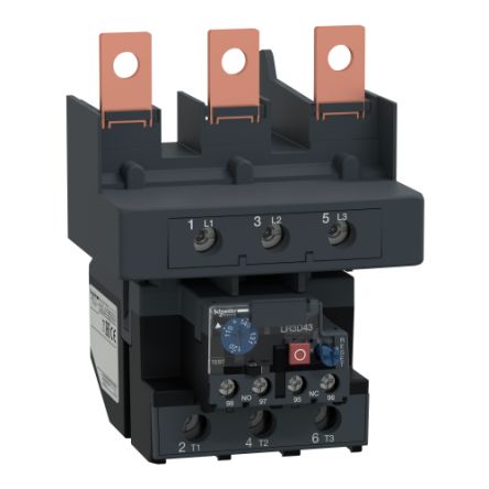 Schneider Electric Thermal Overload Relay 1 NO + 1 NC, 110 → 140 A F.L.C, 5 A Contact Rating, TeSys [LR3D4369]; 256-6652