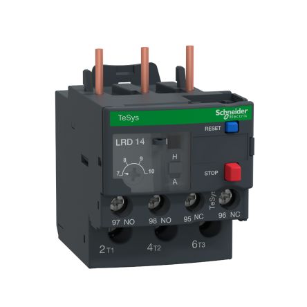 Schneider Electric Thermal Overload Relay 1 NO + 1 NC, 7 → 10 A F.L.C, 5 A Contact Rating, TeSys [LRD14L]; 256-6672