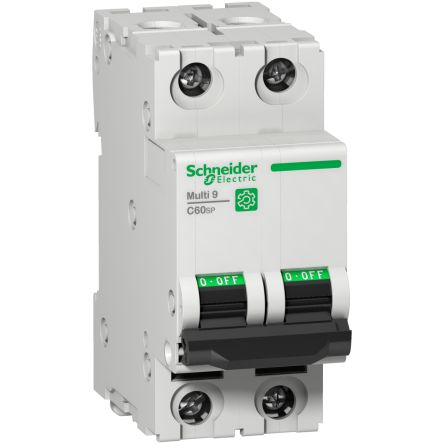 Schneider Electric Multi 9 MCB Mini Circuit Breaker, 2P, 25A Curve D, 277V AC, 227V DC [M9F23225]; 256-6771