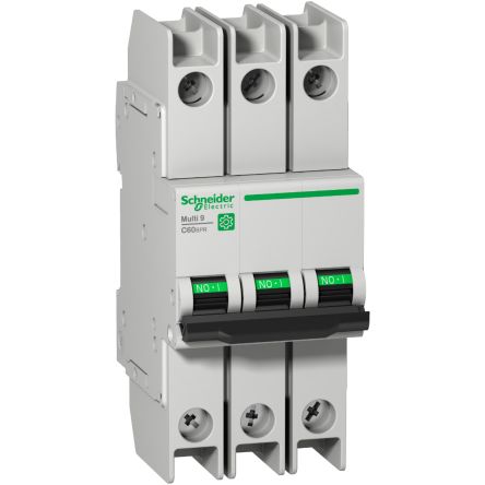 Schneider Electric Multi 9 MCB Mini Circuit Breaker, 3P, 20A Curve C, 277V AC [M9F52320]; 256-6808