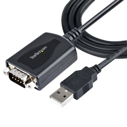 StarTech.com RS232 D Sub 9 Pin Male to USB A Male Converter Cable [1P3FPC-USB-SERIAL]; 256-6903
