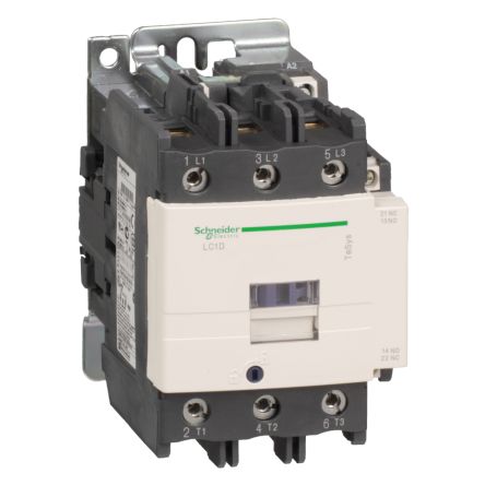 Schneider Electric TeSys D LC1D Contactor, 3-Pole, 80 A, 1 NO + 1 NC [LC1D80G6]; 257-0829