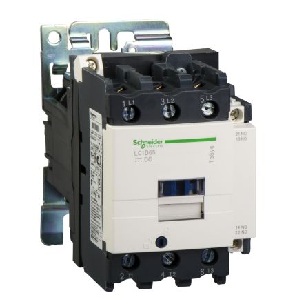 Schneider Electric TeSys D LC1D Contactor, 220 V Coil, 3-Pole, 95 A, 1 NO + 1 NC [LC1D95MD]; 257-0844