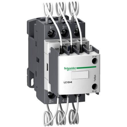 Schneider Electric TeSys D LC1D Contactor, 3-Pole, 1 NO + 1 NC [LC1DMKV7]; 257-0855