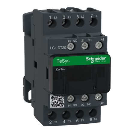 Schneider Electric TeSys D LC1D Contactor, 4-Pole, 20 A, 1 NO + 1 NC [LC1DT20G7]; 257-0863