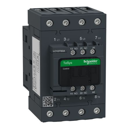 Schneider Electric TeSys D LC1D Contactor, 4-Pole, 60 A, 1 NO + 1 NC [LC1DT60AG7]; 257-0883
