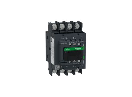 Schneider Electric TeSys D LC1D Contactor, 24-60 V Coil, 4-Pole, 80 A, 1 NO + 1 NC [LC1DT80A6BNE]; 257-0888