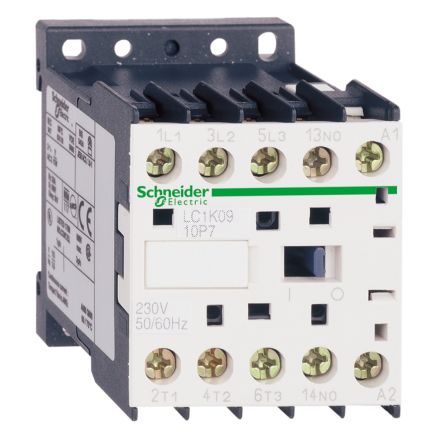 Schneider Electric TeSys K LC1K Contactor, 24 V Coil, 3-Pole, 9 A, 1 NC Auxiliary [LC1K0901B72]; 257-0935