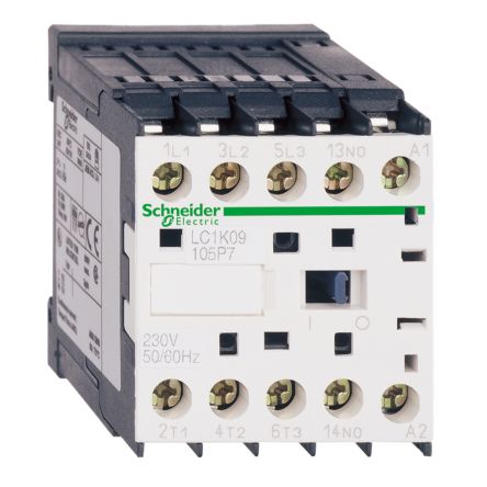 Schneider Electric TeSys K LC1K Contactor, 24 V Coil, 3-Pole, 12 A, 1 NO + 1 NC [LC1K12105B7]; 257-0940