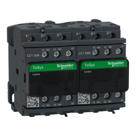 Schneider Electric TeSys D LC2D Reversing Contactor, 24 V Coil, 3-Pole, 9 A, 1 NO + 1 NC [LC2D09B7V]; 257-0948
