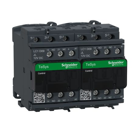 Schneider Electric TeSys D LC2D Reversing Contactor, 3-Pole, 9 A, 1 NO + 1 NC [LC2D09JL]; 257-0952