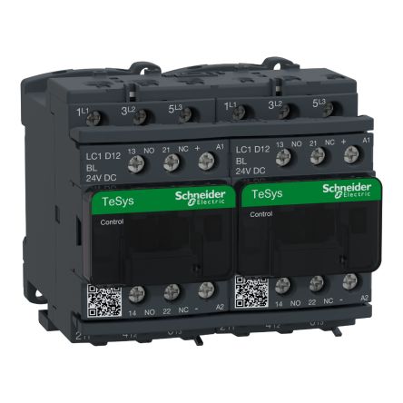Schneider Electric TeSys D LC2D Reversing Contactor, 3-Pole, 12 A, 1 NO + 1 NC [LC2D12BLV]; 257-0965