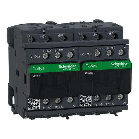 Schneider Electric TeSys D LC2D Reversing Contactor, 42 V Coil, 3-Pole, 12 A, 1 NO + 1 NC [LC2D12D7]; 257-0966