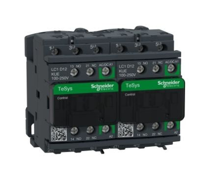 Schneider Electric TeSys D LC2D Reversing Contactor, 250 V Coil, 3-Pole, 12 A, 1 NO + 1 NC [LC2D12KUE]; 257-0970