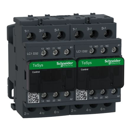 Schneider Electric TeSys D LC2D Reversing Contactor, 3-Pole, 32 A, 1 NO + 1 NC [LC2D32M7]; 257-0996