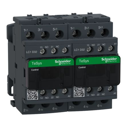 Schneider Electric TeSys D LC2D Reversing Contactor, 3-Pole, 32 A, 1 NO + 1 NC [LC2D32Q7]; 257-0998