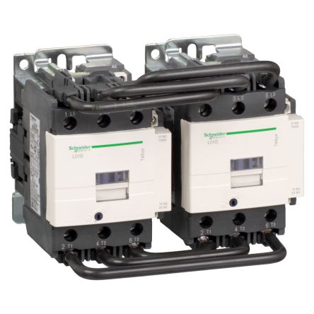 Schneider Electric TeSys D LC2D Reversing Contactor, 230 V ac Coil, 3-Pole, 95 A, 45kW, 1 NO + 1 NC [LC2D95P7]; 257-1025