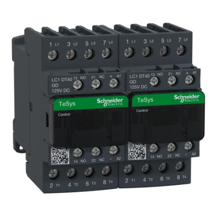 Schneider Electric TeSys D LC2D Reversing Contactor, 4-Pole, 40 A, 1 NO + 1 NC [LC2DT40GD]; 257-1032