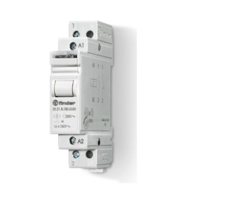 Finder DIN Rail Relay, 24V ac Coil, 16A Switching Current, SPST-NO [202180240000]; 257-7343