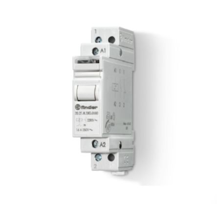 Finder DIN Rail Modular Step Relay, 24V ac Coil, 16A Switching Current, SPST-NO [202180244000]; 257-7345