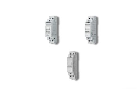 Finder DIN Rail Modular Step Relay, 24V ac Coil, 16A Switching Current, DPST [202880240000]; 257-7347