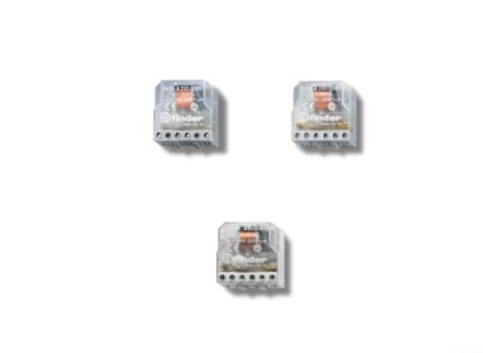 Finder Panel Mount Modular Step Relay, 12V ac Coil, 10A Switching Current, DPST [260880120000]; 257-7352