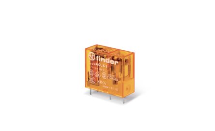 Finder PCB Mount Power Relay, 24V ac Coil, 12A Switching Current, SPDT [405180240000]; 257-7361