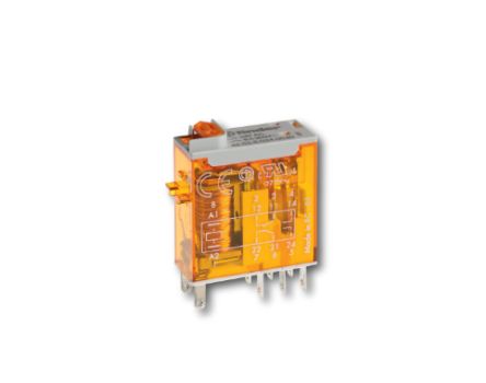 Finder Plug-In Mount Power Relay, 24V dc Coil, 8A Switching Current, DPDT [465290240020]; 257-7376