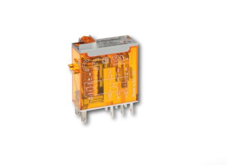 Finder Plug-In Mount Power Relay, 24V dc Coil, 8A Switching Current, DPDT [465290245040]; 257-7377