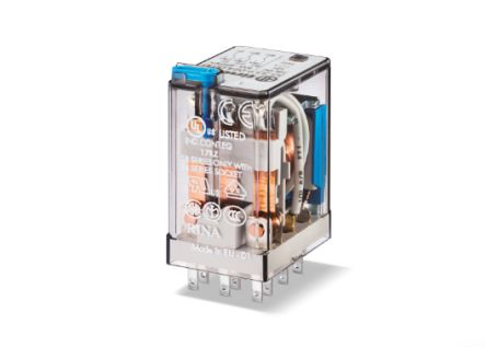 Finder Plug-In Mount Relay, 230V ac Coil, 10A Switching Current, 3PDT [553382300000]; 257-7386